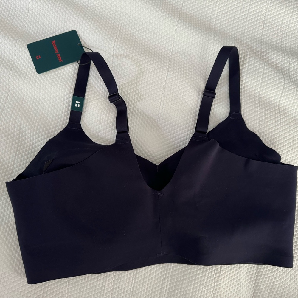 NEW Tommy John Comfort Smoothing Bralette navy Large D-DD